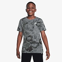 ДЕТСКА ТЕНИСКА ЗА МОМЧЕ NIKE NSW TEE CLUB SSNL AOP ТЪМНОСИВА