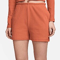 ДАМСКИ КЪСИ ПАНТАЛОНИ NIKE NSW CHLL KNT RIB 3IN SHRT ОРАНЖЕВО-КАФЯВИ