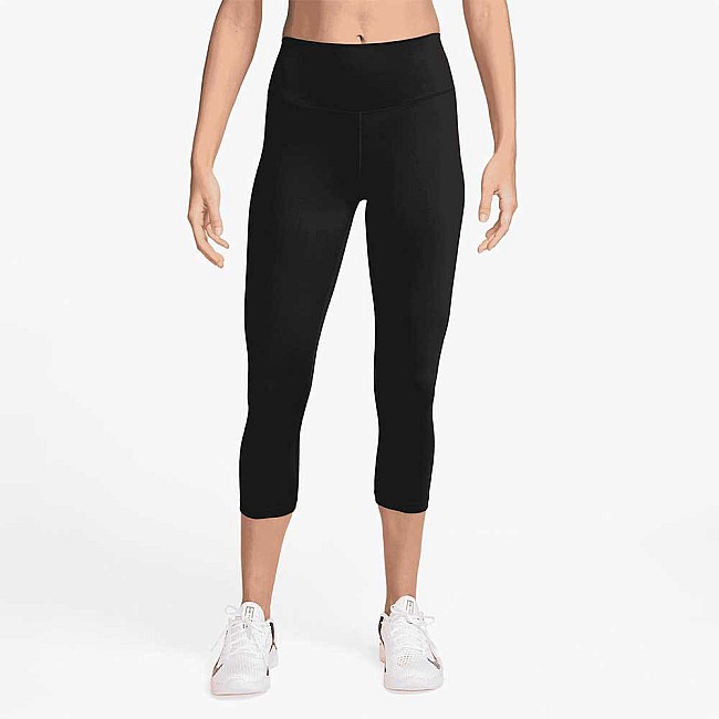 ДАМСКИ КЛИН NIKE DF ONE HR CROP TIGHT ЧЕРЕН