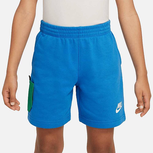 ДЕТСКИ КЪСИ ПАНТАЛОНИ ЗА МОМЧЕ NIKE B NSW FT SHORT СИНИ