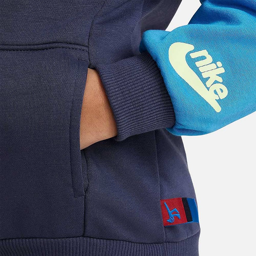 ДЕТСКИ СПОРТЕН ЕКИП ЗА МОМЧЕ NIKE COLOR BLOCKED JOGGER SET СИН/КАФЯВ