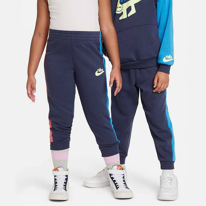 ДЕТСКИ СПОРТЕН ЕКИП ЗА МОМЧЕ NIKE COLOR BLOCKED JOGGER SET СИН/КАФЯВ