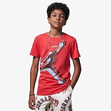 ДЕТСКА ТЕНИСКА ЗА МОМЧЕ NIKE B JORDAN JUMPMAN HBR HAZE OUT S/S ЧЕРВЕНА