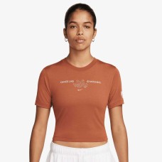 ДАМСКА ТЕНИСКА NIKE NSW TEE DANCE SS OLY ОРАНЖЕВО-КАФЯВА