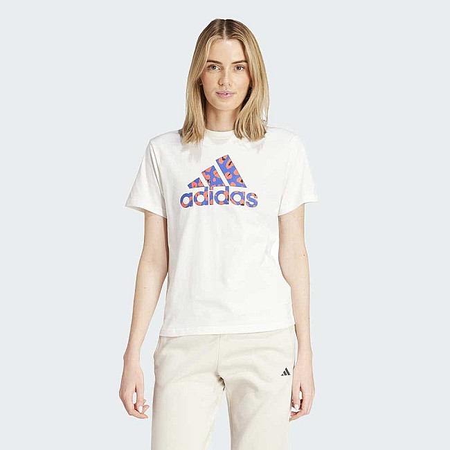 ДАМСКА ТЕНИСКА ADIDAS IY3435 W ANIMAL TEE БЯЛА