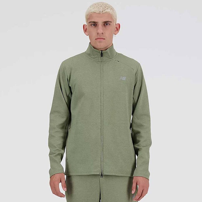 МЪЖКО ГОРНИЩЕ NEW BALANCE MJ41178DEK JACKET TECH KNIT FULL ZIP ЗЕЛЕНО