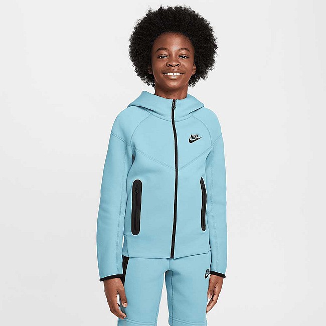 ДЕТСКО ГОРНИЩЕ ЗА МОМЧЕ NIKE FD3285-464 NSW TECH FLC FZ ТЮРКОАЗЕНО