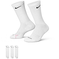 ЧОРАПИ NIKE SX6888-100 EVERYDAY PLUS CUSH CREW 3PR - 132 БЕЛИ