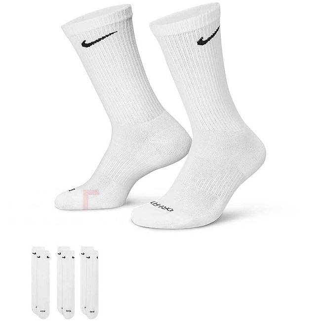 ЧОРАПИ NIKE SX6888-100 EVERYDAY PLUS CUSH CREW 3PR - 132 БЕЛИ
