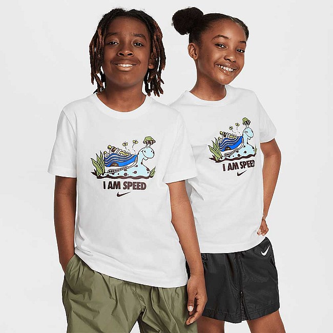 ДЕТСКА ТЕНИСКА ЗА МОМЧЕ NIKE FZ5157-100 NSW TEE CREATE 1.1 SNAIL БЯЛА