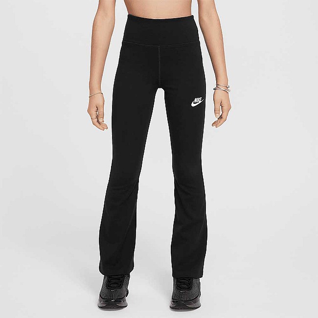 ДЕТСКИ КЛИН ЗА МОМИЧЕ NIKE FZ5585-010 NSW CLSSC HR FLARE TGHT LBR ЧЕРЕН