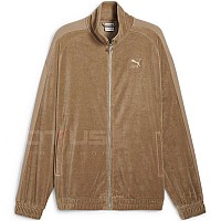 ДАМСКО ГОРНИЩЕ PUMA 62671267 T7 OVERSIZED VELOUR TRACK JACKET СВЕТЛОКАФЯВО