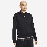 ДАМСКА БЛУЗА NIKE DQ5751-010 NSW PHNX FLC STD CREW ЧЕРНА