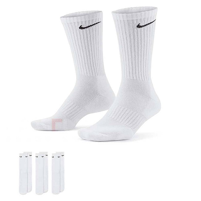 ЧОРАПИ NIKE SX7664-010 EVERYDAY CUSH CREW 3PR - 132 БЕЛИ
