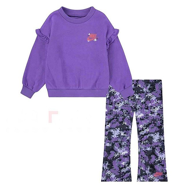 БЕБЕШКИ СПОРТЕН ЕКИП ЗА МОМИЧЕ NIKE 26M179-023 G FRESH CUT DOLMAN RUFFLE SE ЛИЛАВ