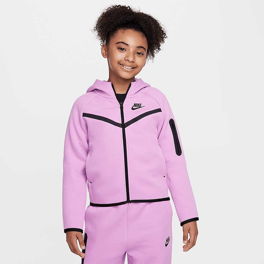ДЕТСКО ГОРНИЩЕ ЗА МОМИЧЕ NIKE HV8695-632 NSW TCH FLC HD FZ LS