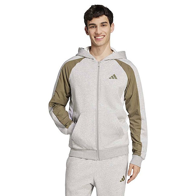 МЪЖКО ГОРНИЩЕ ADIDAS JC6169 ESS CB FZ HD СИВО