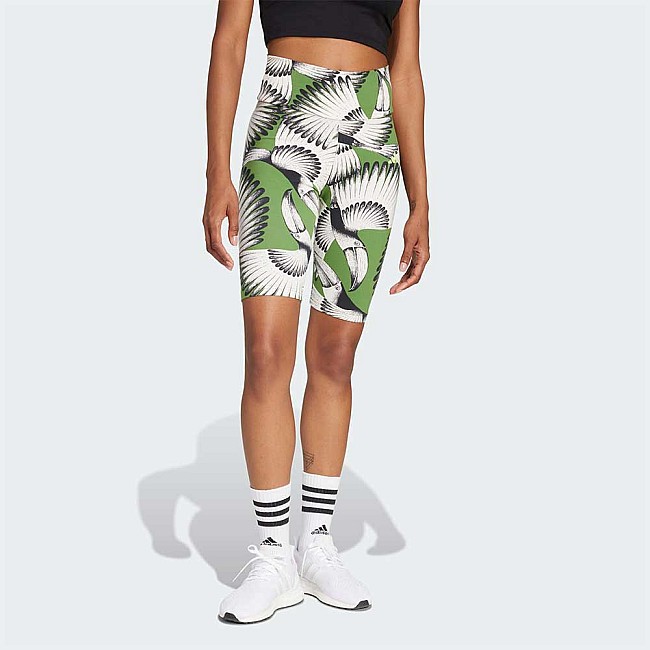 ДАМСКИ КЪС КЛИН ADIDAS JD6286 FARM BIKE SHORT БЯЛ/ЗЕЛЕН