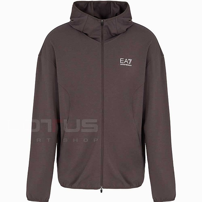 МЪЖКО ГОРНИЩЕ EA7 EMPORIO ARMANI 7M000127-U6278 NATURAL VENTUS7 M HOODIE FZ СИВО-КАФЯВО