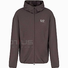 МЪЖКО ГОРНИЩЕ EA7 EMPORIO ARMANI 7M000127-U6278 NATURAL VENTUS7 M HOODIE FZ СИВО-КАФЯВО