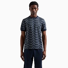 МЪЖКА ТЕНИСКА EA7 EMPORIO ARMANI 7M000208-UB102 GRAPHIC SERIES M TEE SS MONOGRAM PRINTED ТЪМНОСИНЯ