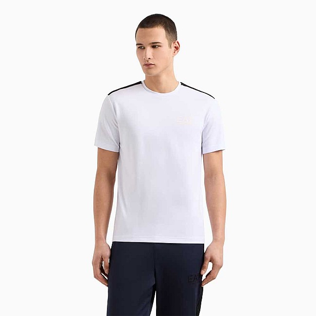 МЪЖКА ТЕНИСКА EA7 EMPORIO ARMANI 7M000299-U0002 GOLD LABEL M TEE SS PUNTO ROMA БЯЛА