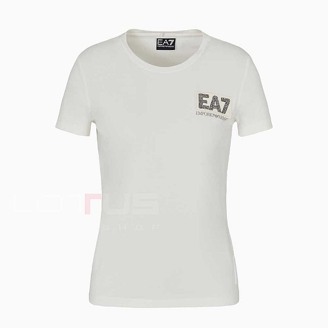 ДАМСКА ТЕНИСКА EA7 EMPORIO ARMANI 7W000492-U0005 LOGO SERIES W TEE SS CRYSTAL БЯЛА