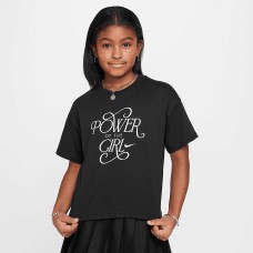 ДЕТСКА ТЕНИСКА ЗА МОМИЧЕ NIKE HM6305-010 NSW TEE POWER ЧЕРНА