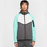 МЪЖКО ГОРНИЩЕ NIKE HV6512-068 TCH FLC FZ WR HD СИВО/СВЕТЛОЗЕЛЕНО