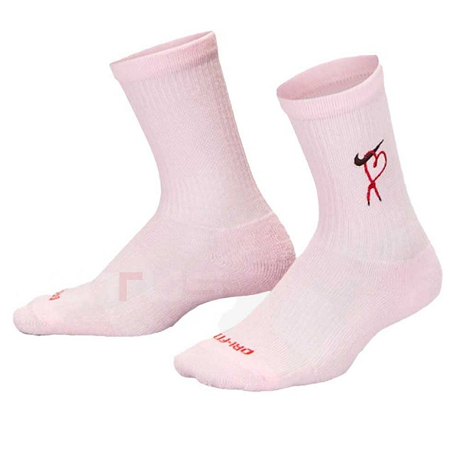 ДЕТСКИ ЧОРАПИ ЗА МОМИЧЕ NIKE GN1220-A9Y 2PK VDAY CUSHION CREW РОЗОВИ/БЕЖОВИ