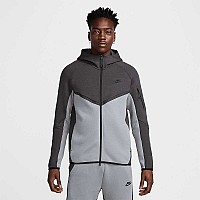 МЪЖКО ГОРНИЩЕ NIKE HV0949-061 TCH FLC FZ WR HOODIE ТЪМНОСИВО