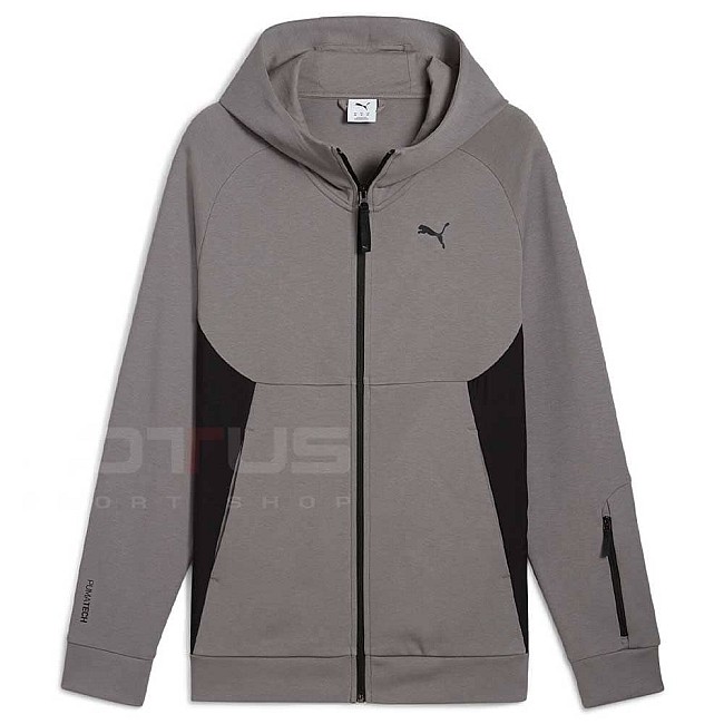 МЪЖКО ГОРНИЩЕ PUMA 68460579 PUMATECH FULL-ZIP HOODIE DK СИВО