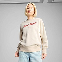 ДАМСКА БЛУЗА PUMA 63004687 PREMIUM ESS OVERSIZED GRAPHIC CREW БЕЖОВА