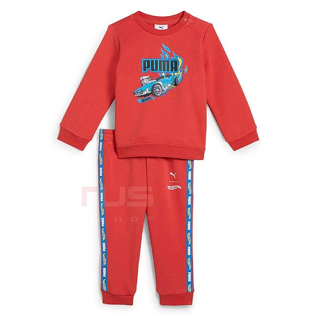 БЕБЕШКИ СПОРТЕН ЕКИП ЗА МОМЧЕ PUMA X HOT WHEELS 63007315 MINICATS CREW SET INF TR ЧЕРВЕН