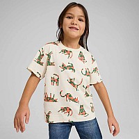 ДЕТСКА ТЕНИСКА ЗА МОМИЧЕ PUMA 68516187 CATS CLUB TEE PS БЕЖОВА