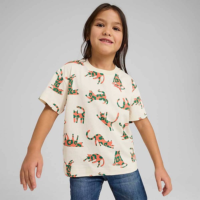 ДЕТСКА ТЕНИСКА ЗА МОМИЧЕ PUMA 68516187 CATS CLUB TEE PS БЕЖОВА