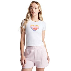 ДАМСКА ТЕНИСКА CONVERSE 10028331-A03 HEART GRAPHIC TEE БЯЛА