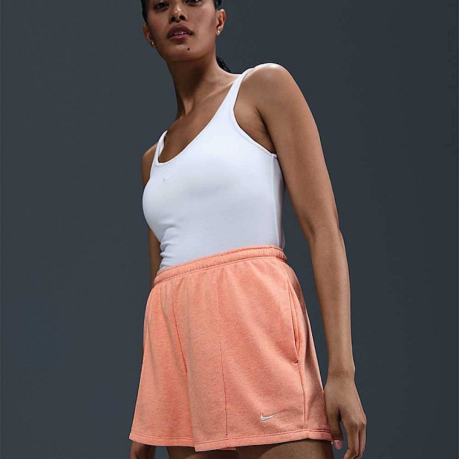 ДАМСКИ КЪСИ ПАНТАЛОНИ NIKE HF6940-844 NSW CHLL FT MR 4IN SHORT СВЕТЛООРАНЖЕВИ