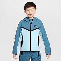 ДЕТСКО ГОРНИЩЕ ЗА МОМЧЕ NIKE HQ8911-476 NSW TCH WVN FZ JKT PD СВЕТЛОСИНЬО