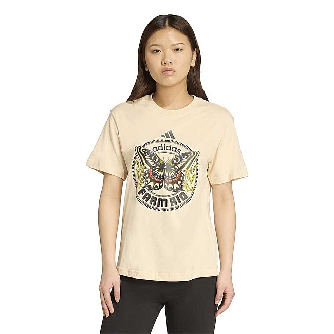ДАМСКА ТЕНИСКА ADIDAS JL8614 FARM GFX TEE БЕЖОВА