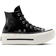ДАМСКИ КЕЦОВЕ CONVERSE A12977C CHUCK TAYLOR ALL STAR LIFT DOUBLE STACK LTHR ЧЕРНИ