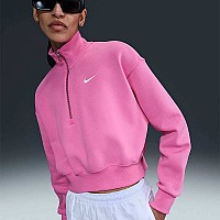 ДАМСКА БЛУЗА NIKE DQ5767-675 NSW PHNX FLC QZ CROP РОЗОВА
