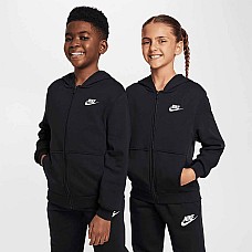 ДЕТСКО ГОРНИЩЕ ЗА МОМЧЕ NIKE FD3017-010 NSW CLUB FT HD FZ LS LBR ЧЕРНО