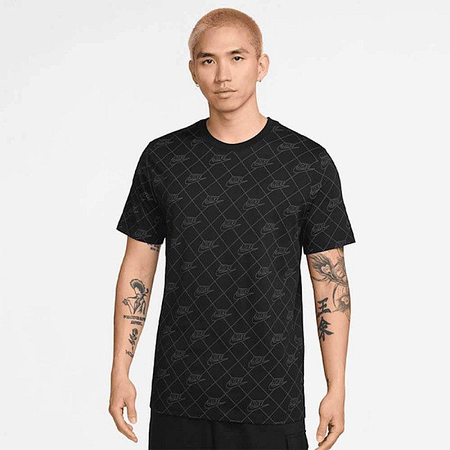 МЪЖКА ТЕНИСКА NIKE HQ9169-010 NSW TEE AOP SSNL CLUB ЧЕРНА