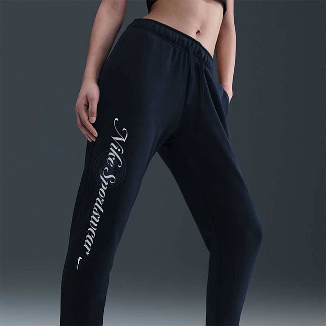 ДАМСКО ДОЛНИЩЕ NIKE HV2346-010 NSW CLUB FLC GX STD PANT ЧЕРНО