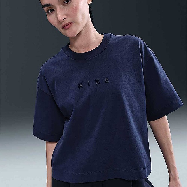 ДАМСКА ТЕНИСКА NIKE HV4955-410 NSW LUXE SS TEE BOXY ТЪМНОСИНЯ