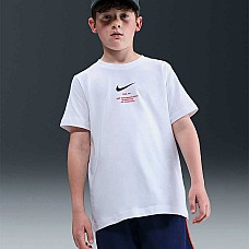 ДЕТСКА ТЕНИСКА ЗА МОМЧЕ NIKE IH5202-100 NSW ATHL TEE REG БЯЛА