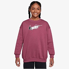 ДЕТСКА БЛУЗА ЗА МОМИЧЕ NIKE HQ9299-634 NSW CLUB FLC OVRSZD CREW GX ЧЕРВЕНО-ЛИЛАВА ДЕТСКА БЛУЗА ЗА МОМИЧЕ NIKE HQ9299-634 NSW CLUB FLC OVRSZD CREW GX ЧЕРВЕНО-ЛИЛАВА