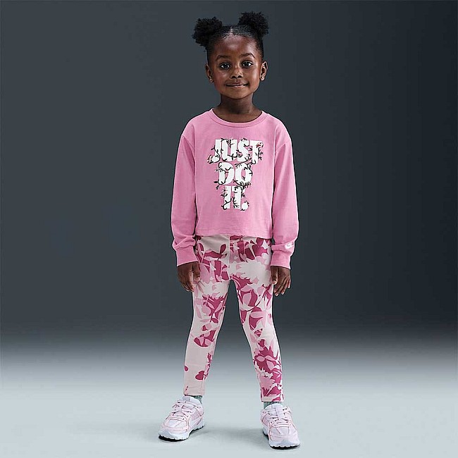 БЕБЕШКИ СПОРТЕН ЕКИП ЗА МОМИЧЕ NIKE 26N141-PA1 PRINTED CLUB LS LEGGING SE РОЗОВО-ЛИЛАВ/СИВ