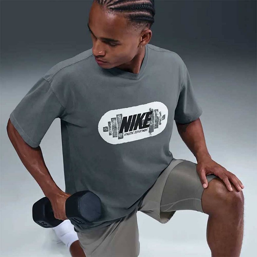 МЪЖКА ТЕНИСКА NIKE HV4133-084 TEE M90 GYM HERITAGE СИВА